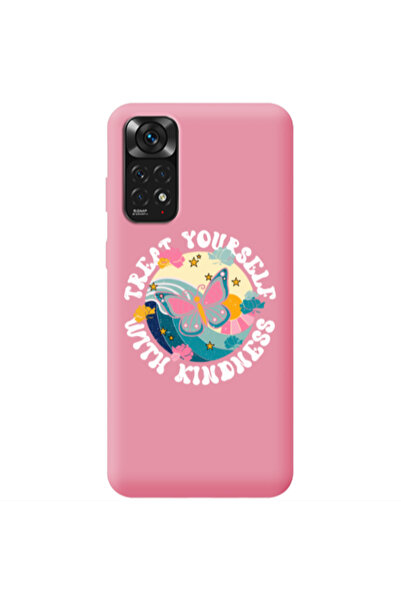 Other Xiaomi Redmi Note 11 4G Kindless Yourself Pink Colored Silicone TPU Θήκη