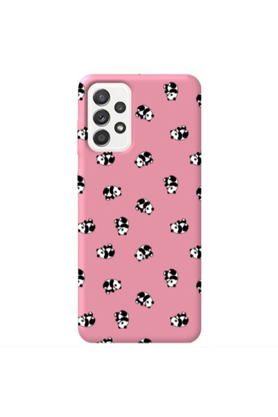 Other Samsung A13 4G Small Pandas Pink Colored Silicone TPU Θήκη