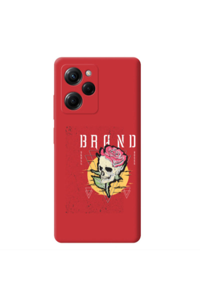 Other Xiaomi Poco X5 Pro Skull Roses Red Colored Silicone TPU Θήκη