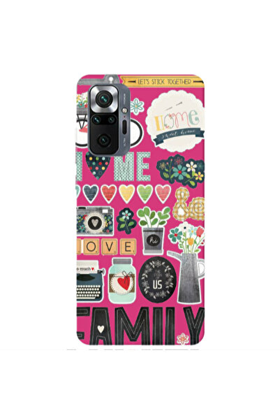 Other Xiaomi Redmi Note 10 Pro 4G Family love home Fuchsia Colored Silicone T...