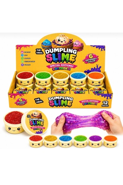 iz accessories 16 Dumpling kalpli veya yuvarlak Slime Sürpriz Paket - Renkli ...