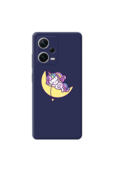 Other Xiaomi Poco X5 Sleeping horse Dark blue Colored Silicone TPU Θήκη