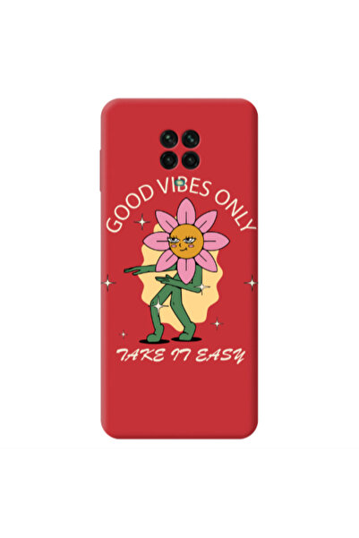 Other Xiaomi Redmi Note 9 Pro Good Vibes Only Red Colored Silicone TPU Θήκη