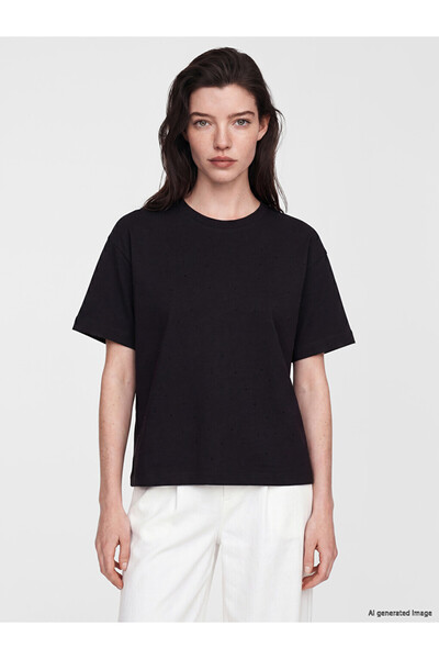 LC Waikiki Black Stone Soft Touch Women's T-Shirt