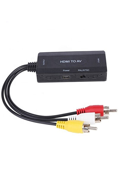 ThenTech HDMI - AV RCA Çevirici Dönüştürücü Görüntü Ses Aktarım Kablosu 1080p Tüplü TV Uyumlu