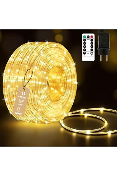 NO BRAND Tub LED 23 m, 400 LED-uri, Alb Cald, Rezistent la apă