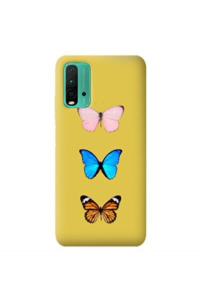 Other Xiaomi Poco M3 Triple Butterfly Yellow Colored Silicone TPU Θήκη