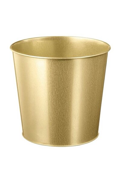 IKEA DAIDAI çelik saksı, pirinç rengi, 19 cm