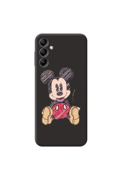 Other Samsung A14 5G Mickey mouse 2 Black Colored Silicone TPU Θήκη
