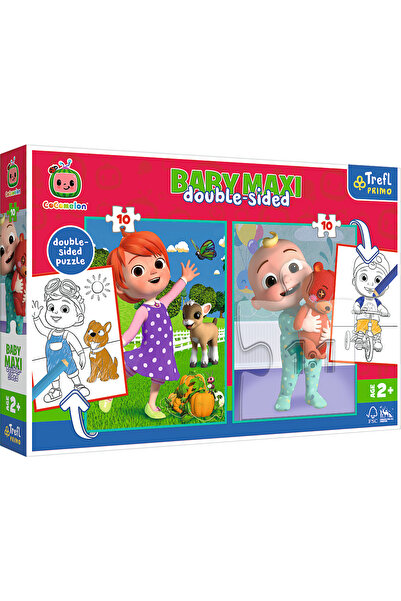 Trefl Puzzle Cocomelon, Trefl, set 2x10 piese, colorat, pentru copii de la 2 ani