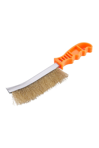Lawazim Pro7 Copper Wire Brush, 22x4cm with Carbon Steel Frame, Plastic Handl...