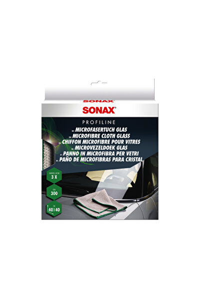 Sonax PROFILINE Πανί μικροϊνών για παράθυρα 40x40 (σετ 3 τεμαχίων)