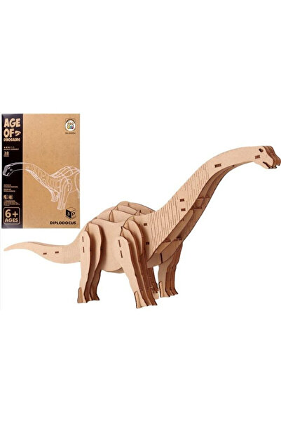 OEM Puzzle 3D din lemn Pro Kids Diplodok 38 piese, fara lipici, recomandat 6+...