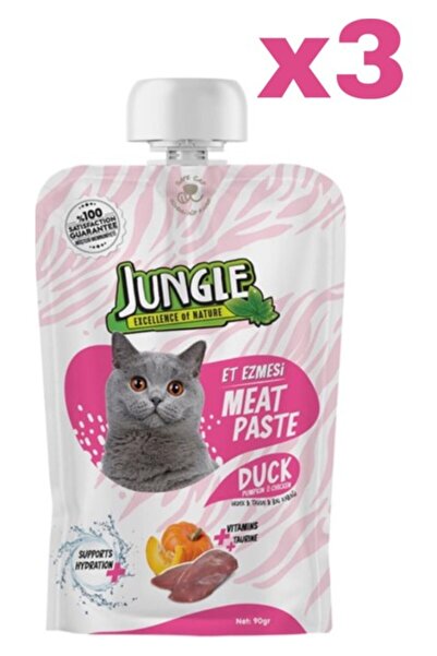 Jungle Taze Kedi Et Ezmesi Ördekli&bal Kabaklı 3 Adet (1X90GR)