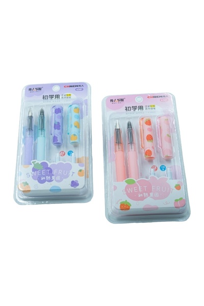 MC Micostore Set 2 xStilou CNX 6381, 2 tipuri penita, 2 patroane, culori pastel