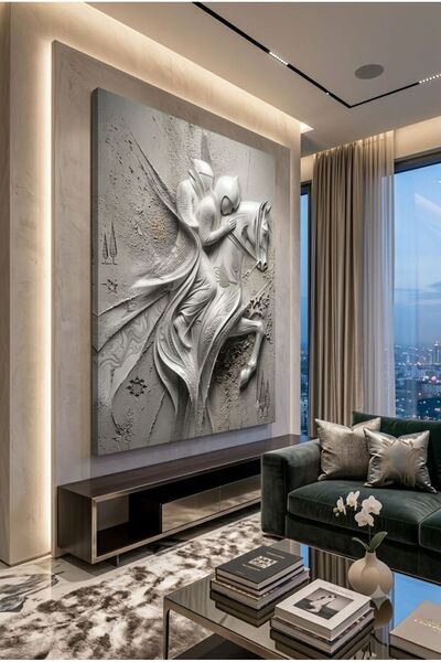 zeyrada Premium 3D Efektli Özel Tasarım Tablo Modern Dekorasyon - At Üzerinde...