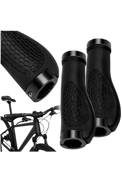 Gearox Manșoane ergonomice cu blocare pentru bicicletă, negre