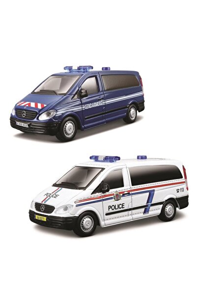 BBURAGO Model Mercedes Vito Poliție 1:50 din colecția Forțele de Urgență