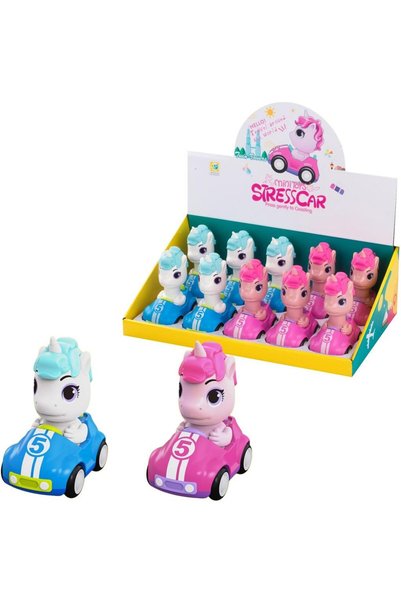 OEM Masinuta cu unicorn Trifox - Apasa si Mergi, Mix de Culori pentru Copii 3+