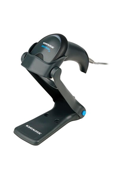 Datalogic Qiuckscanlite Qd2220 Laser Wired Barcode Scanner + Stand