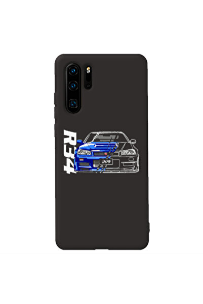 Other Huawei P30 Pro Blue R34 Black Colored Silicone TPU Θήκη
