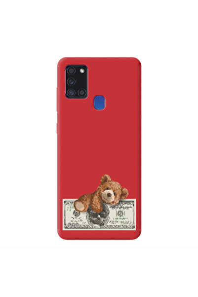Other Samsung A21S Money Style Red Colored Silicone TPU Θήκη