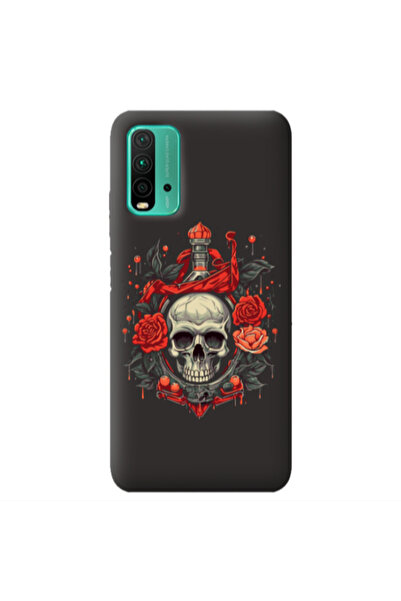 Other Xiaomi Poco M3 Flower head Black Colored Silicone TPU Θήκη