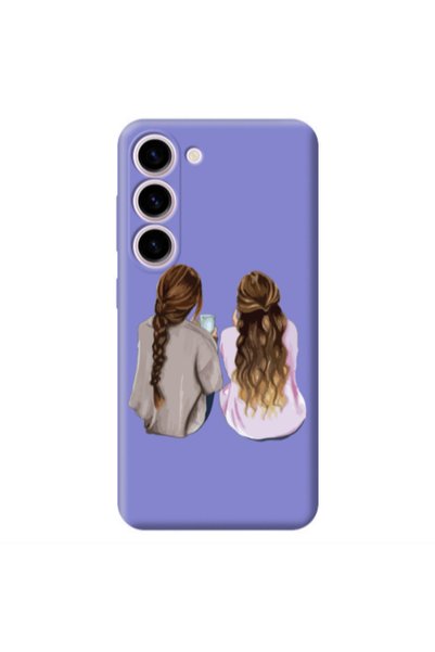 Other Samsung S23 Plus Friends Purple Colored Silicone TPU Θήκη