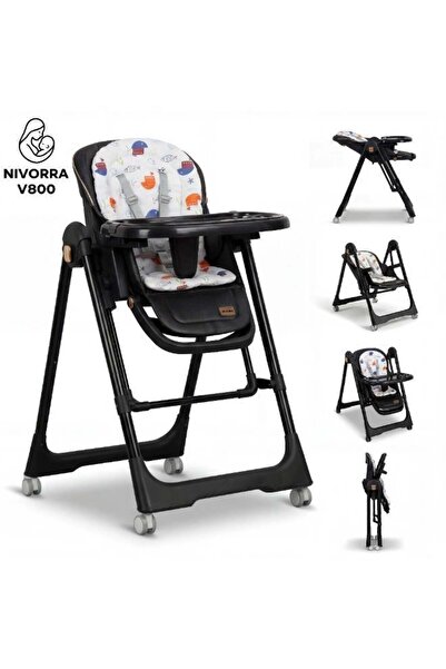 NIVORRA 3-in-1 Adjustable High Chair – Convertible to Rocker & Sleeper, Folda...