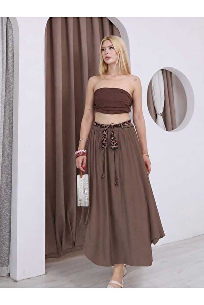 Volans Moda 7254 تنورة مودال بتفاصيل حزام ليو