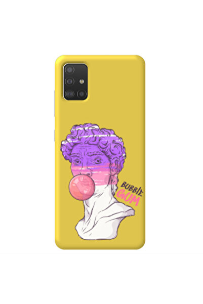 Other Samsung A51 Pin Bubble Yellow Colored Silicone TPU Θήκη