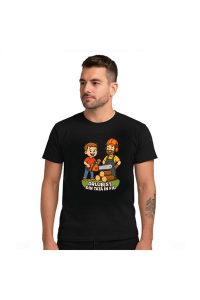 OEM Tricou barbat Drujbist din tata in fiu , 100%bumbac