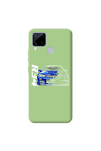 Other Realme C25S Blue R34 Light Green Colored Silicone TPU Θήκη