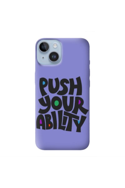 Other Apple iPhone 14 Push Your Ability Purple Colored Silicone TPU Θήκη