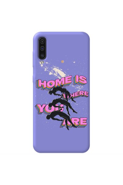 Other Samsung A70 Home Is Where Purple Colored Silicone TPU Θήκη