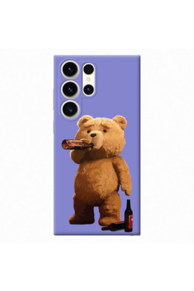 Other Samsung S24 Ultra Beer Time Purple Colored Silicone TPU Θήκη