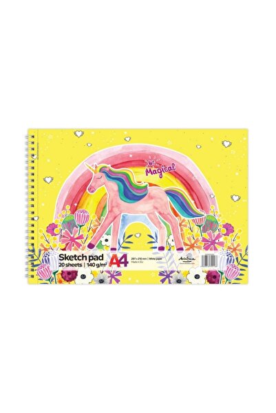 MC Micostore Blocnotes A4 , 20 file, 140g, cu spira, 29.7x21cm, unicorn 90090...