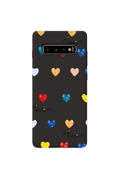 Other Samsung S10 Heart Lives Black Colored Silicone TPU Θήκη