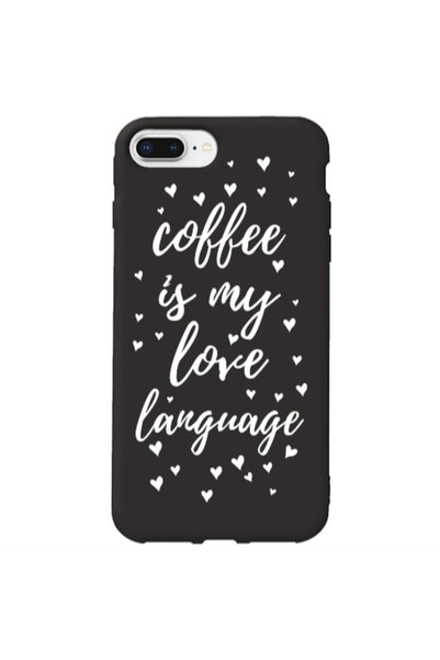 Other Apple iPhone 7 Plus Coffe is my love language Black Colored Silicone TP...