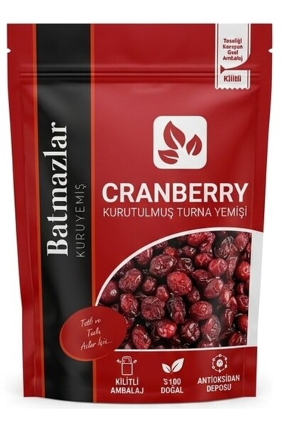 BATMAZLAR KURUYEMİŞ Cranberry Turna Yemişi Kurusu 200 GR %100 Doğal Antioksid...