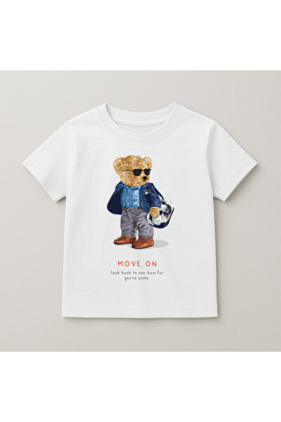SVART WEAR Teddy Bear Printed Crew Neck Cotton Short Sleeve Kids & Youth T-Shirt