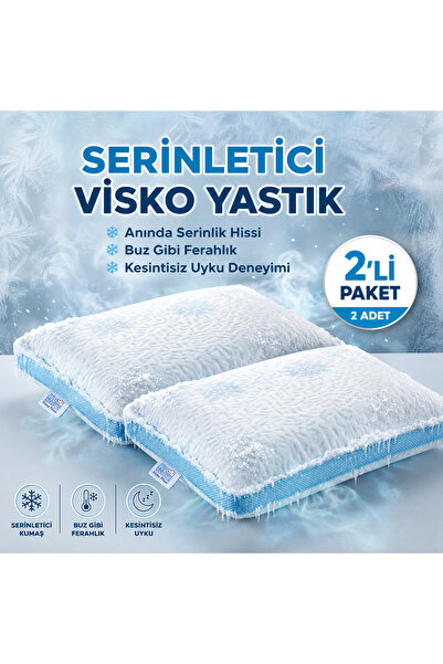 my dreams visco pillow Ortopedik Serinletici Soğuk Kumaşlı Visco Yastık 2li 6...
