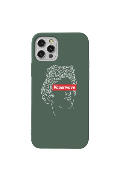 Other Apple iPhone 13 Pro Vaporwave Dark Green Colored Silicone TPU Θήκη