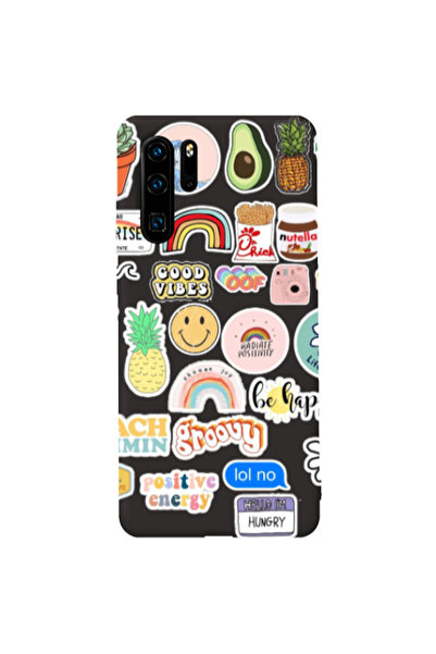 Other Huawei P30 Pro Good vibes Black Colored Silicone TPU Θήκη