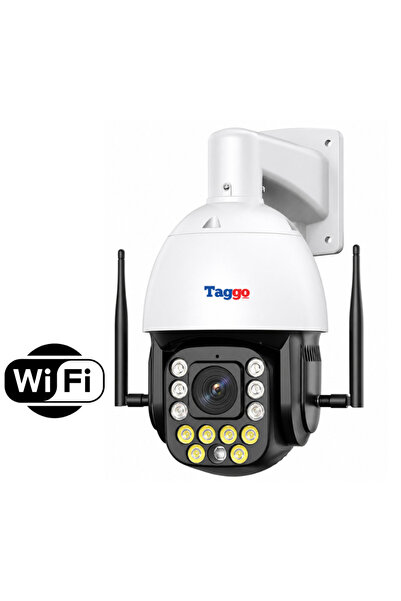 Taggo 5MP Ultra HD PTZ WiFi Camera, 99X Optical Zoom, 360° Rotation, Full Col...