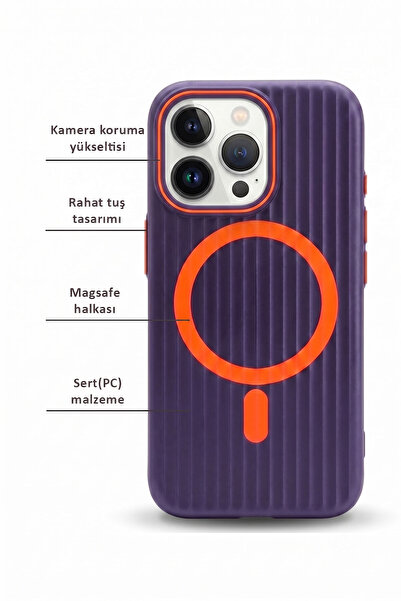 CEPSTOK iPhone 14 Pro Max Kılıf Magsafe Wireless Şarj Özellikli Slimfit İnce Sert Pc Kapak