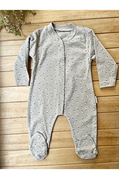 Nayinom Tiny Floral Patterned Dusty Rose 100% Cotton Ribbed Textured Snap Fas...