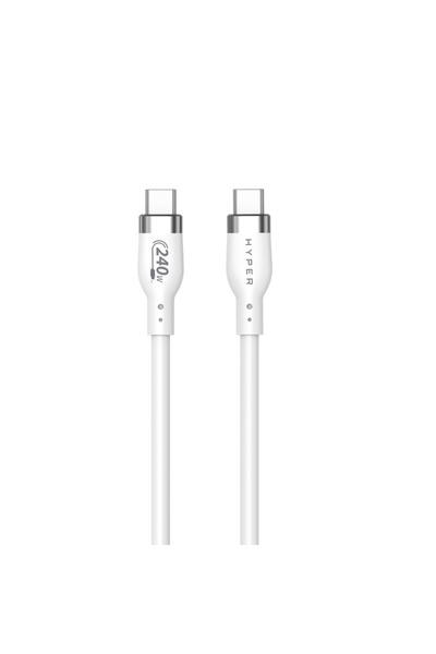 Hyper HyperJuice USB-C σε USB-C Καλώδιο Φόρτισης 240W 1μ Λευκό