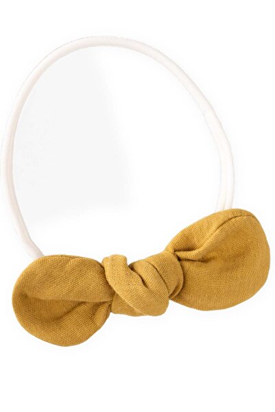 Cigit Thin ribbon baby headband mustard yellow
