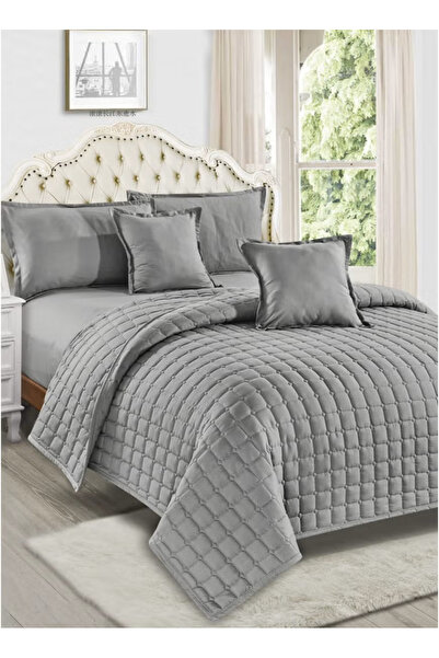 Moon Elegant Plaid Quilted Plain Bedspread - 4 Pieces - 170X220Cm Duvet - 120...